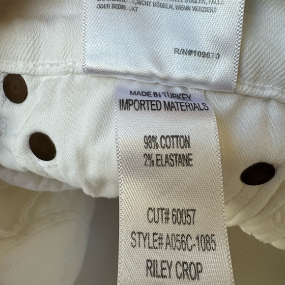 Agolde Riley white cropped jeans size 25 price firm - Picture 7 of 10